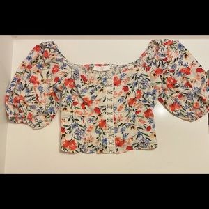 ASTR Hook and Eye Square Neck Top